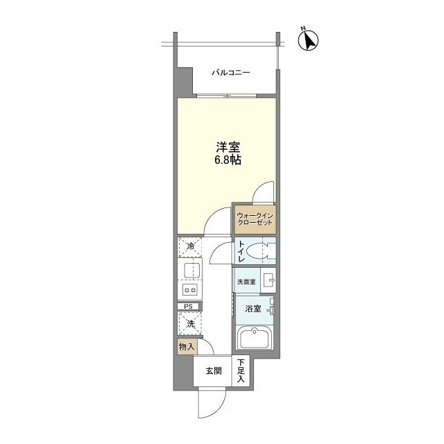 リビオメゾン西天満-1K(112172470)の間取り図