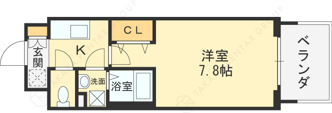 フォーリアライズ福島ＷＥＳＴ-1K(96851617)の間取り図