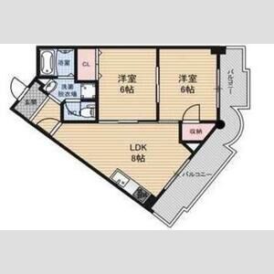 ＲＥＸＩＡ　Ｓｈｉｎ　Ｕｍｅｄａ-2DK(111334716)の間取り図