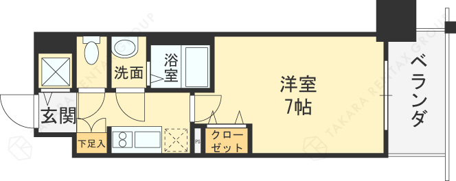 ファーストフィオーレ新梅田-1K(105332547)の間取り図