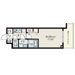 ＳーＲＥＳＩＤＥＮＣＥ天満Ｇｒａｃｉｓ-1K(112048783)の間取り図