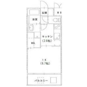 ＳーＦＯＲＴ福島Ｌａ　Ｌｕｎａ-1K(96886713)の間取り図