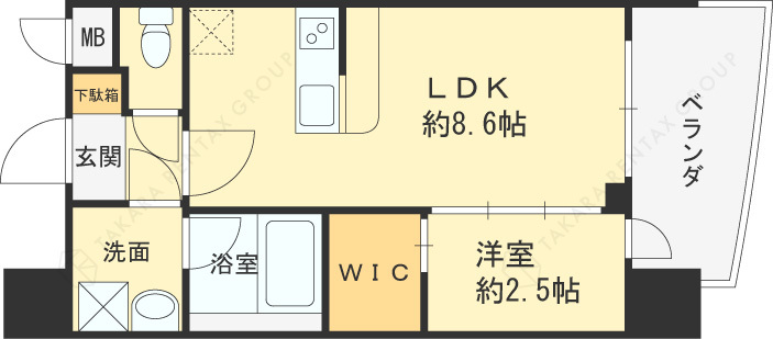 セレニテ中崎町リアン-1LDK(97349605)の間取り図