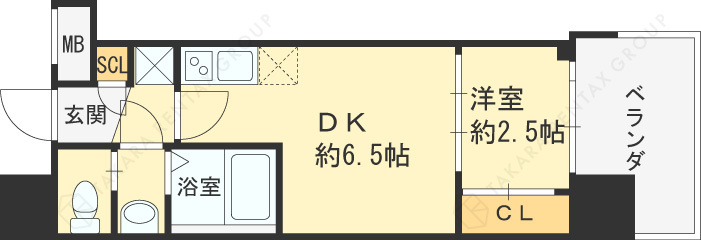 セレニテ中崎町リアン-1DK(97349918)の間取り図