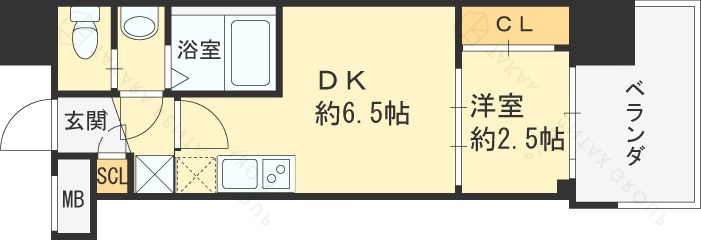セレニテ中崎町リアン-1DK(105063783)の間取り図