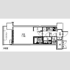 ＳーＲＥＳＩＤＥＮＣＥ大阪同心-1K(96986572)の間取り図