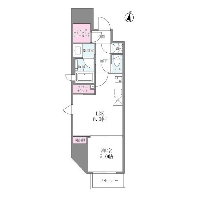 シーズンフラッツ梅田北-1LDK(111317018)の間取り図