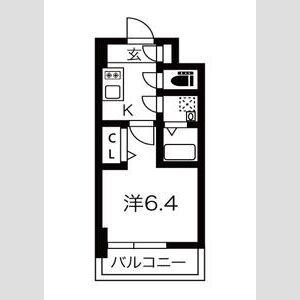 エスリードレジデンス大阪福島フロント-1K(112595077)の間取り図