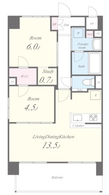 Ｆｕｊｉｍａｎ南森町-1SLDK(111488509)の間取り図