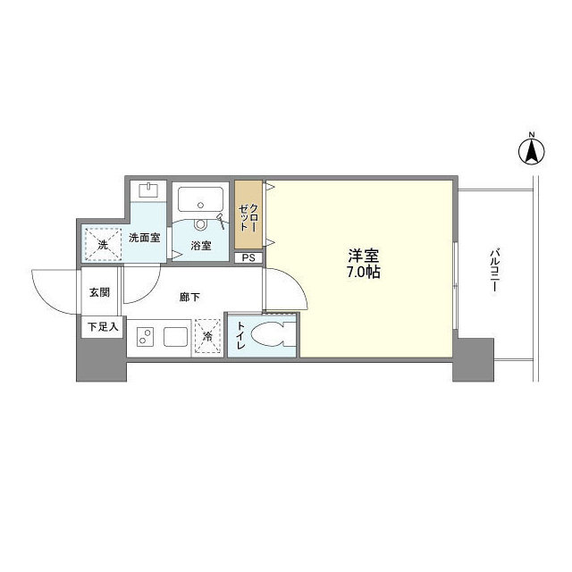 ＢＰＲレジデンス福島-1K(105152927)の間取り図