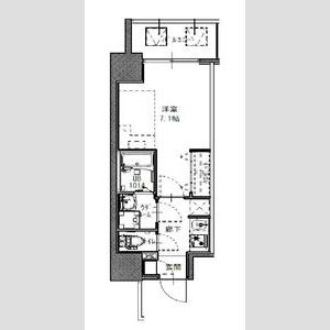 ＳーＲＥＳＩＤＥＮＣＥ福島玉川Ｕｎｏ-1K(97728149)の間取り図