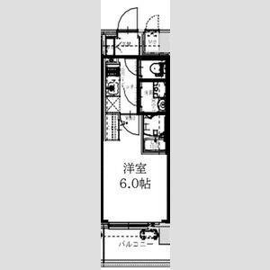 エスリードレジデンスグラン大阪福島ノース-1K(112585167)の間取り図