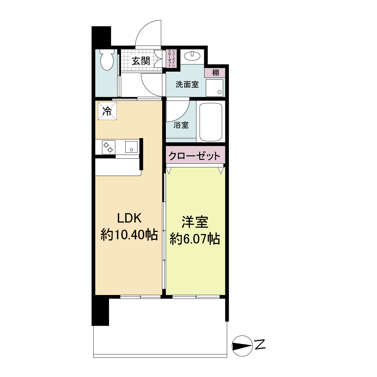 Ｄｉｍｕｓ福島-1LDK(111508622)の間取り図