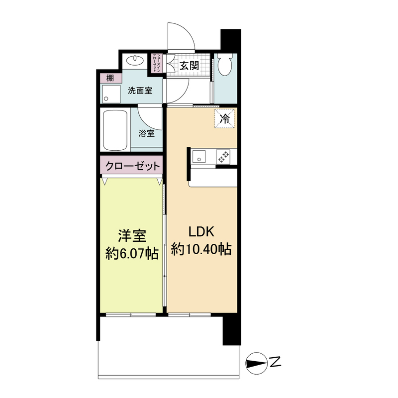 Ｄｉｍｕｓ福島-1LDK(112266843)の間取り図