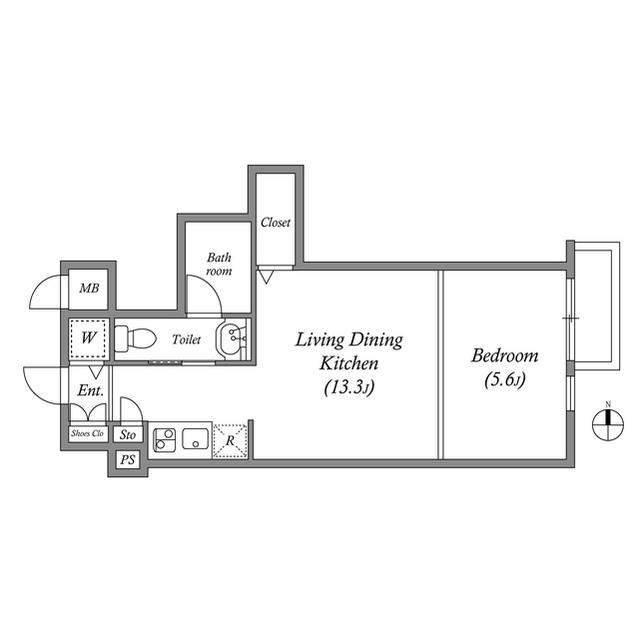 クリスタルブライト天満橋リバーサイド-1LDK(102712528)の間取り図