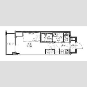 ＳーＲＥＳＩＤＥＮＣＥ福島玉川Ｔｒｅｓ-1K(98339324)の間取り図