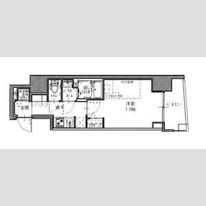 ＳーＲＥＳＩＤＥＮＣＥ福島玉川Ｔｒｅｓ-1K(98339343)の間取り図