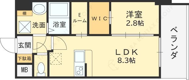 セレニテ天六ミラク-1LDK(99064639)の間取り図