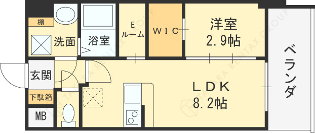 セレニテ天六ミラク-1LDK(99064641)の間取り図
