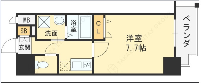 Ｌａ　Ｄｏｕｃｅｕｒ梅田Ｅａｓｔ-1K(110967319)の間取り図