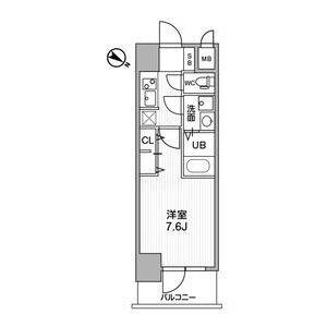 Ｌａ　Ｄｏｕｃｅｕｒ西天満-1K(104689322)の間取り図