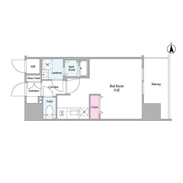 コンフォリア新梅田-1R(112224550)の間取り図