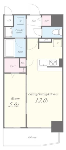 リュエルうめきた-1LDK(99105071)の間取り図