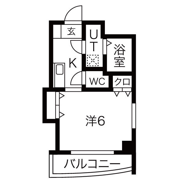 マロット天神橋-1K(111156946)の間取り図
