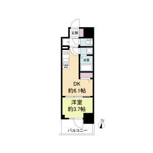 リヴェント福島野田-1DK(101883788)の間取り図