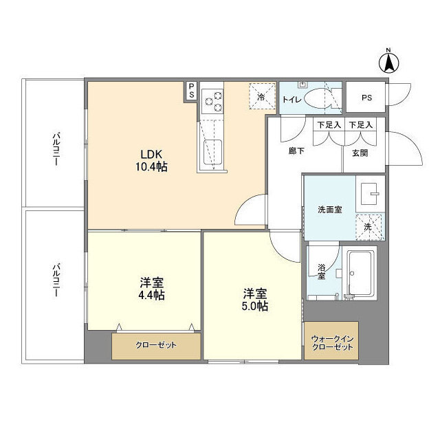 アヴェニール中崎-2LDK(100769093)の間取り図