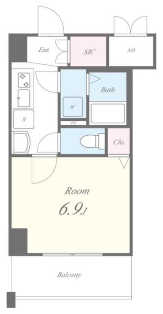 トレヴァンス梅田-1K(100778507)の間取り図