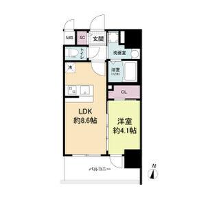 エスリードレジデンス梅田グランゲート-1LDK(102052569)の間取り図