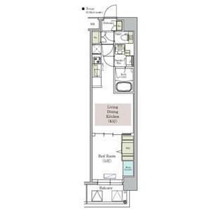 アーバネックス梅田中崎町Ⅱ-1LDK(102612065)の間取り図