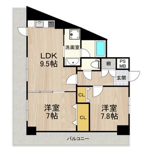 インプルーブ天六-2LDK(105281408)の間取り図