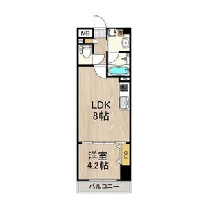 インプルーブ天六-1LDK(111049342)の間取り図