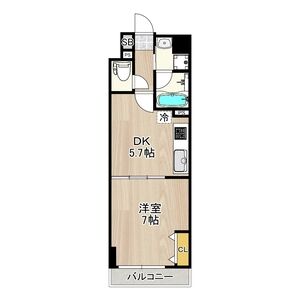 インプルーブ天六-1DK(102981900)の間取り図