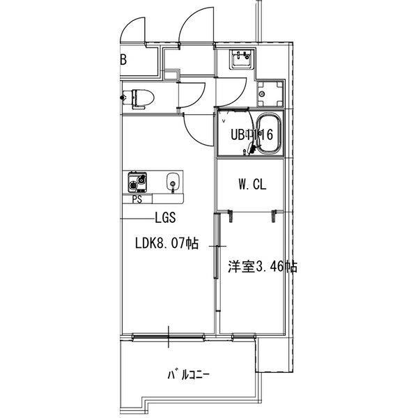 アートレジデンス吉野-1LDK(111604071)の間取り図
