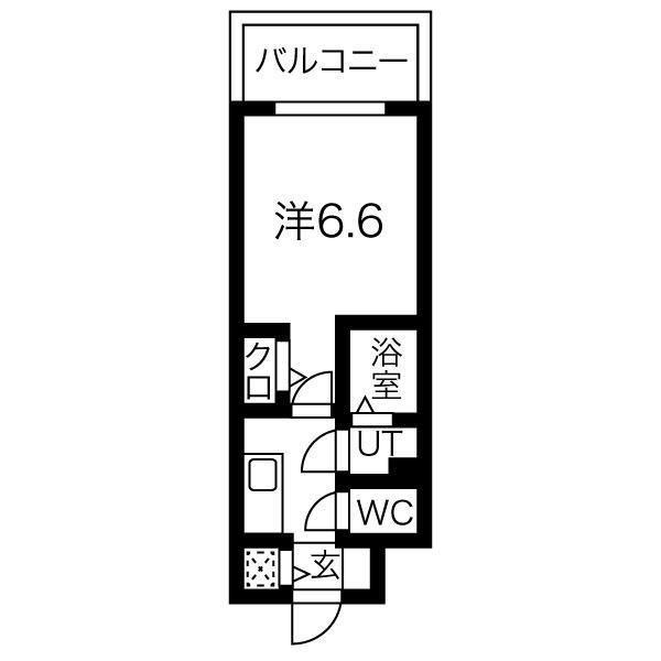 エスリードレジデンス梅田マークス-1K(110845781)の間取り図