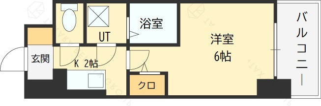 エスリードレジデンス梅田マークス-1K(110974460)の間取り図