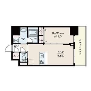 ＳーＲＥＳＩＤＥＮＣＥ福島ｄｉｖｅｒｓｅ-1LDK(110689569)の間取り図