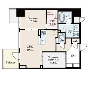 ＳーＲＥＳＩＤＥＮＣＥ福島ｄｉｖｅｒｓｅ-2LDK(110689572)の間取り図