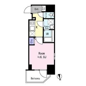 エスリード　ザ・グラン天六-1K(108475479)の間取り図