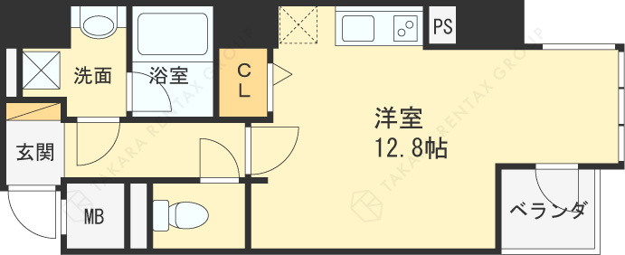 エトワール北新地-1R(105402661)の間取り図