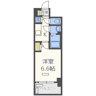 プレサンス梅田北オール-1K(111238103)の間取り図