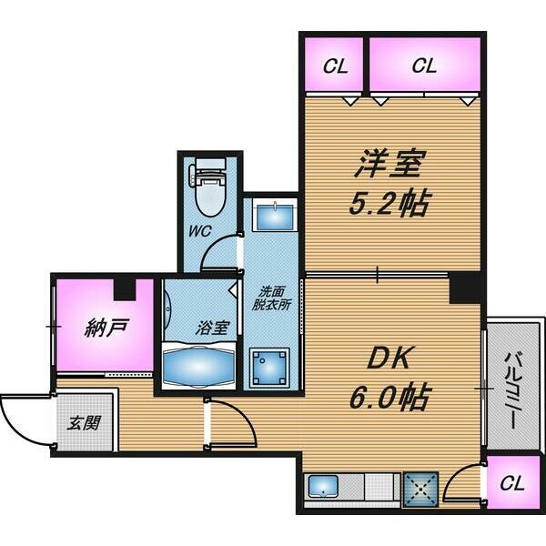 Ｓ．Ｅ．Ｎ．Ｓ　ＴＥＮＲＯＫＵ-1DK(112594817)の間取り図