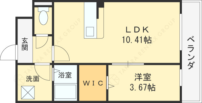 エスグランデ中崎町-1LDK(105265288)の間取り図