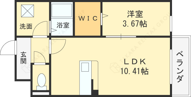 エスグランデ中崎町-1LDK(105265248)の間取り図