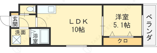 エスグランデ中崎町-1LDK(105265303)の間取り図