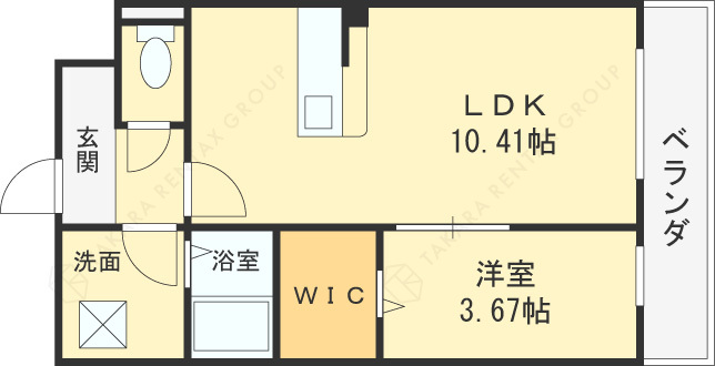 エスグランデ中崎町-1LDK(105265271)の間取り図