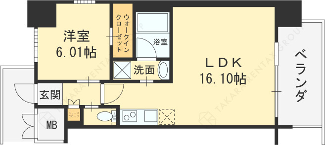 プレジオ梅田-1LDK(105267171)の間取り図